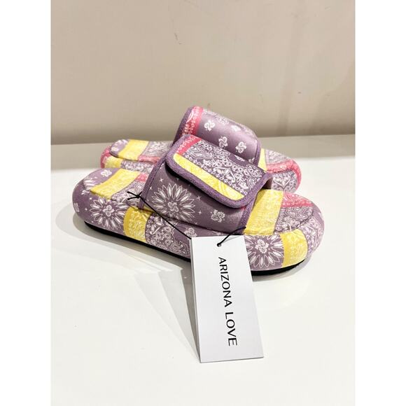 NWT Arizona Love Bandana Print Platform Slide Sandals Multi Women's Size EU 37 - Picture 5 of 7